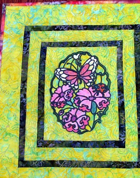 Quilted Table Runner and Placemats with Spring Themed Embroidery image 9