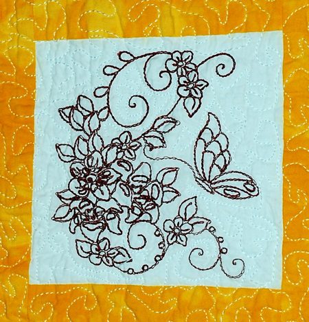 Early Summer Place Mats with Redwork Flowers image 2