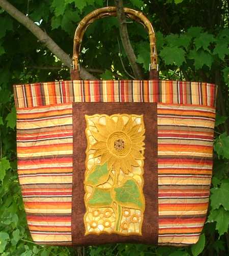 Sunflower Quilted Tote Bag image 1