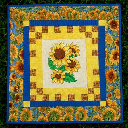Quilted Sunflower Wall Hanging image 3
