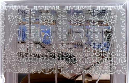 Freestanding Battenberg Lace Window Panel image 5