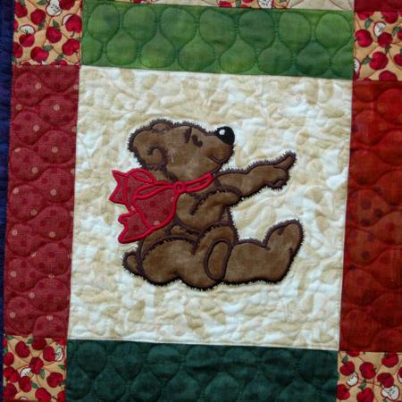 Teddy Bear Schoolhouse Quilt for Kids - Advanced Embroidery Designs