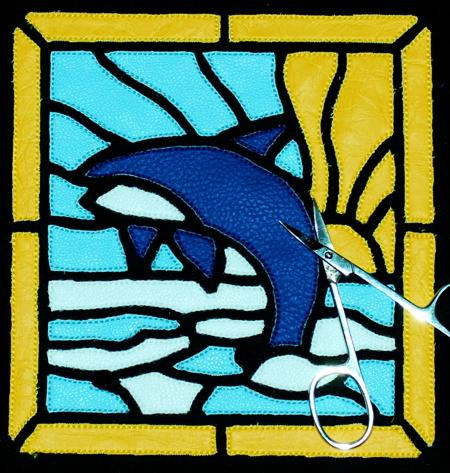 Stained Glass Applique Sea Set image 13
