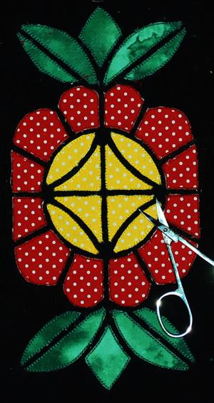 Stained Glass Applique Flower Block Set image 10