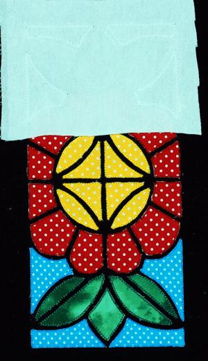 Stained Glass Applique Flower Block Set image 14
