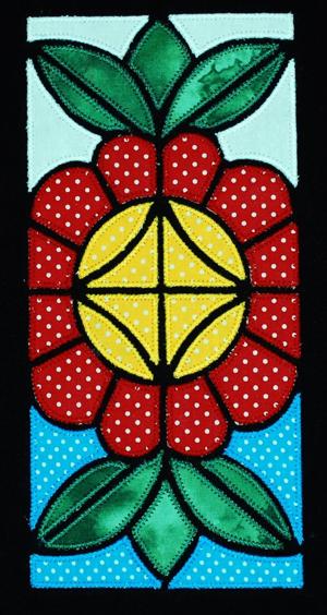 Stained Glass Applique Flower Block Set image 16