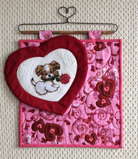 Be My Valentine Quilted Wall Hanging image 1