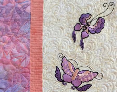 Quilted Table Runner with Butterfly Embroidery image 11