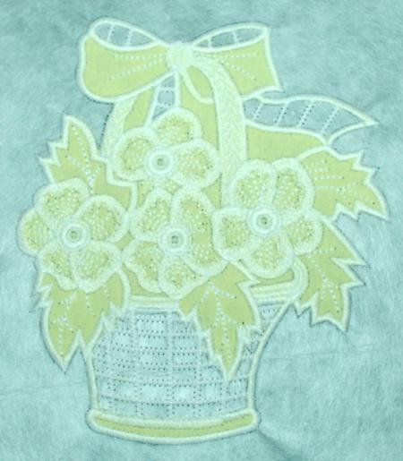 Cutwork Lace Floral Basket image 8