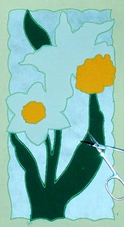 Cutwork Lace Applique Daffodil Panel image 10