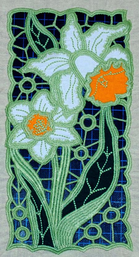 Cutwork Lace Applique Daffodil Panel image 12