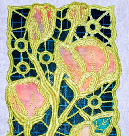 Cutwork Lace Applique Apple Blossom Panel image 11