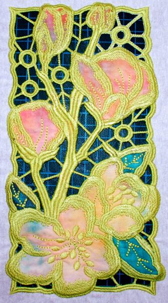 Cutwork Lace Applique Apple Blossom Panel image 10