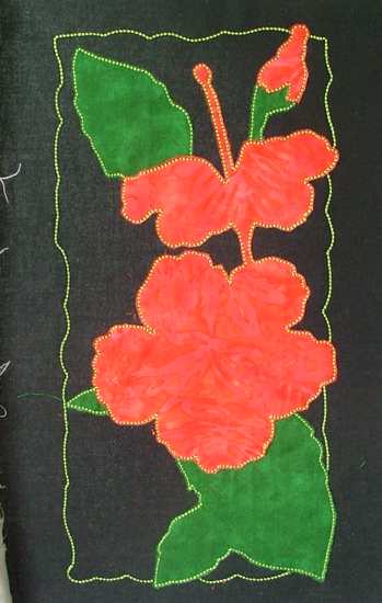 Cutwork Lace Applique Hibiscus Panel image 7