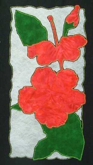 Cutwork Lace Applique Hibiscus Panel image 8