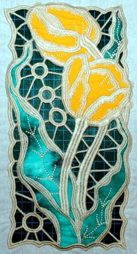 Cutwork Lace Applique Tulip Panel image 10