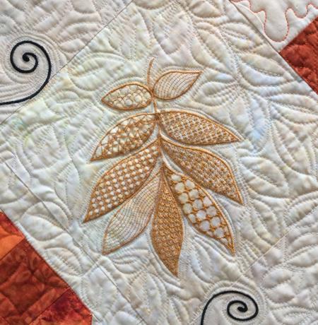 Cats and Leaves Quilted Table Topper image 18