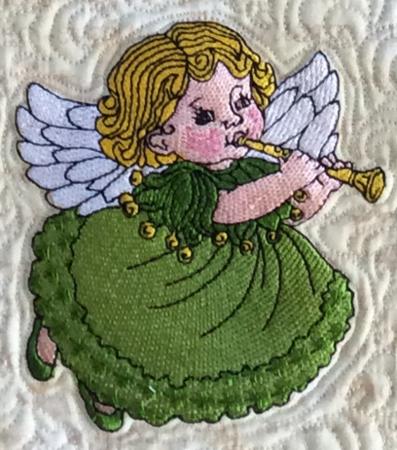 Christmas Table Runner with Musical Angels image 3