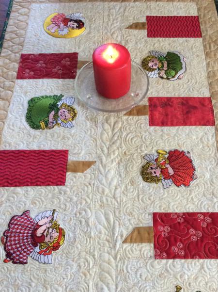 Christmas Table Runner with Musical Angels image 10
