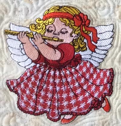 Christmas Table Runner with Musical Angels image 2
