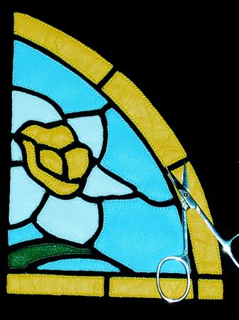 Stained Glass Applique Daffodil Panel image 13