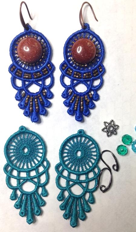 Freestanding Lace Dream Catcher Earrings image 2