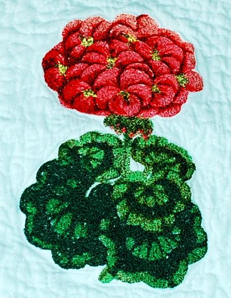 Floral Table Mats with Geranium Embroidery image 2