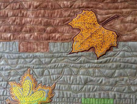 Fall-Themed Table Runner with Autumn Leaves Embroidery image 6