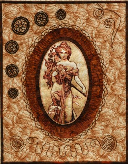 Alphonse Mucha Art Quilt image 1