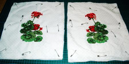 Quilted Potholder with Embroidery image 2
