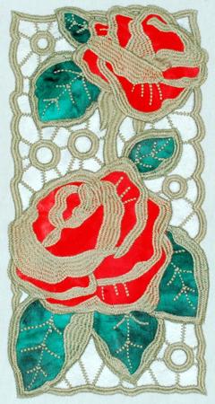 Cutwork Lace Applique Rose Panel image 10