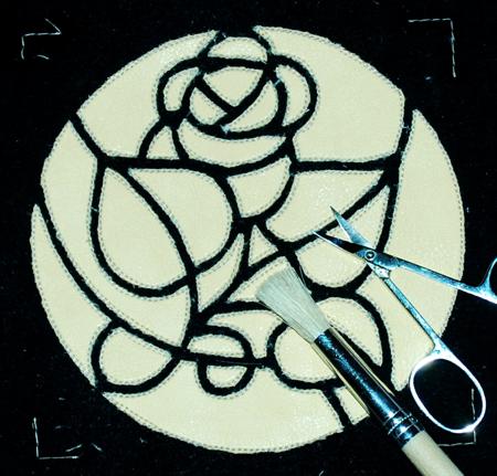 Stained Glass One-Color Applique Rose Panels image 5