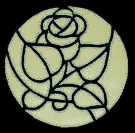 Stained Glass One-Color Applique Rose Panels image 6