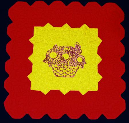 Quilted Place Mats with Spring Basket Embroidery image 15