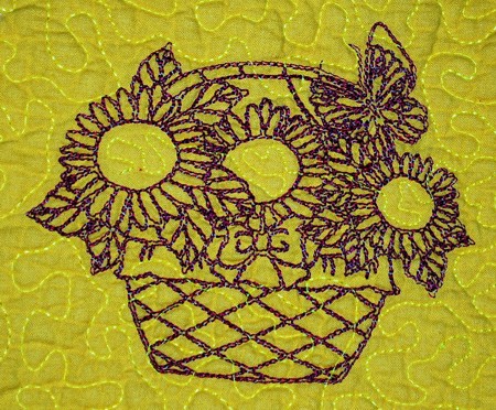 Quilted Place Mats with Spring Basket Embroidery image 16