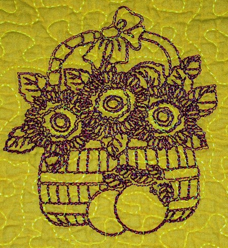 Quilted Place Mats with Spring Basket Embroidery image 17