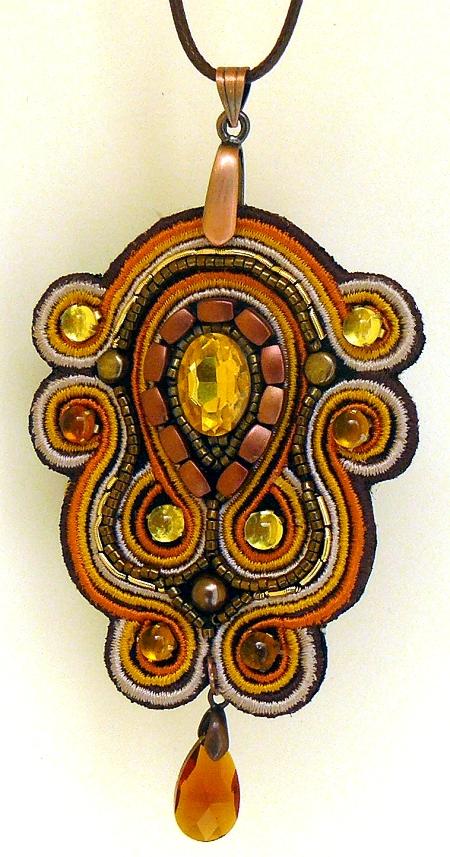 Soutage-Style Pendant or Brooch image 1