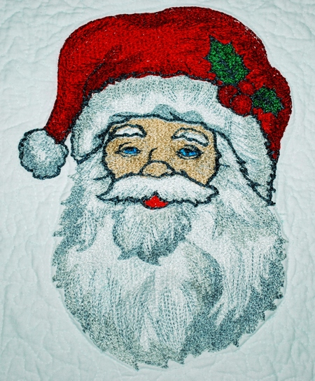 Star with Santa Wall Quilt or Table Topper image 13