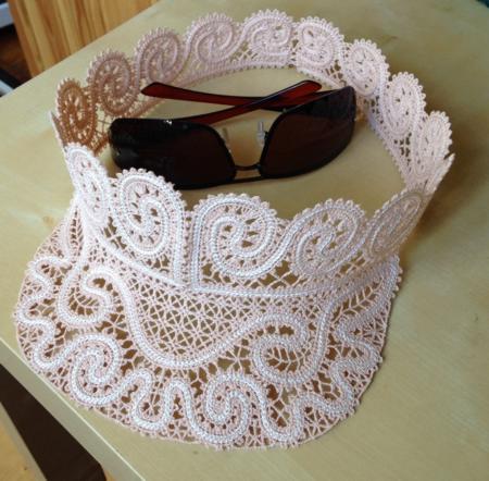 Freestanding Battenberg Lace Visor image 1