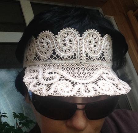 Freestanding Battenberg Lace Visor image 6