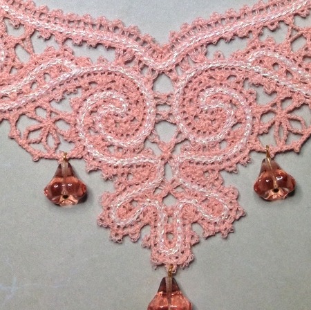 FSL Battenberg Lace Classical Revival Necklace image 3
