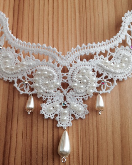 FSL Battenberg Lace Classical Revival Necklace image 6