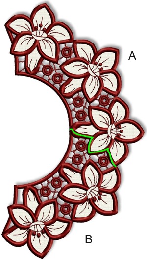 Crocus Cutwork Lace Border and Doilies image 1