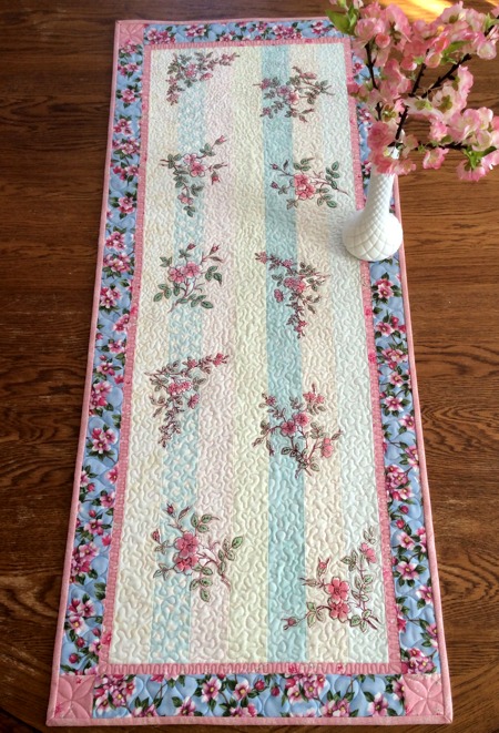 Cherry Blossom Quilted Table Runner image 5