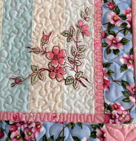 Cherry Blossom Quilted Table Runner image 3