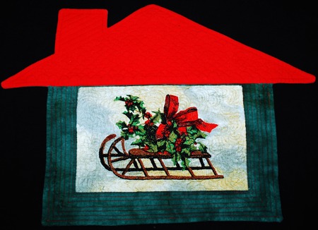 Christmas House Wall Quilt or Place Mat image 20