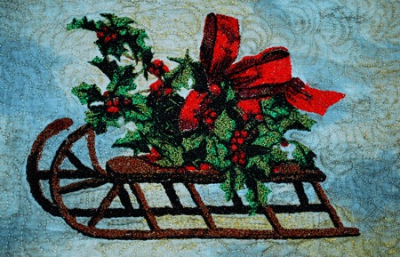 Christmas House Wall Quilt or Place Mat image 2
