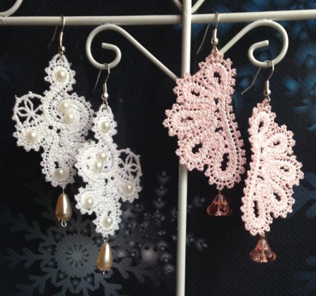 FSL Battenberg Lace Earring Set image 1