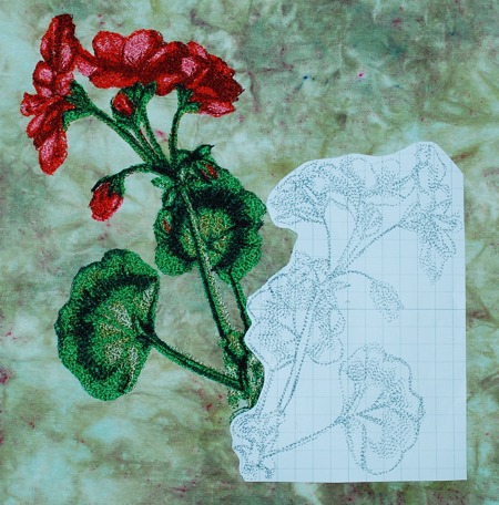 Geranium with Shadow Wall Quilt image 2