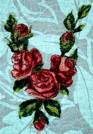 Quilted Wall Hanging with LOVE Roses image 4